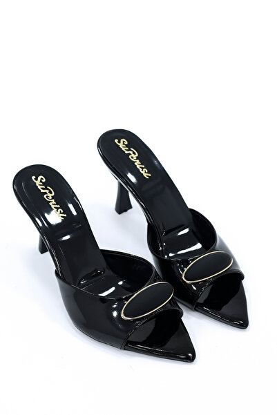 kajal ayakkabı Sup 3791 Pointed Toe Stiletto Shoes with Buckle Detail