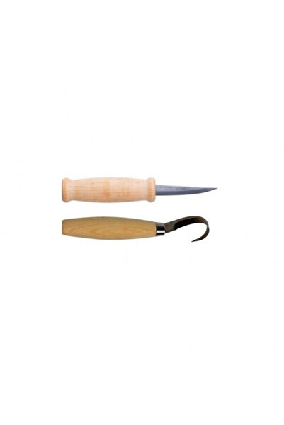 Morakniv Set de 2 cuțite de sculptat cu lamă curbată și dreaptă