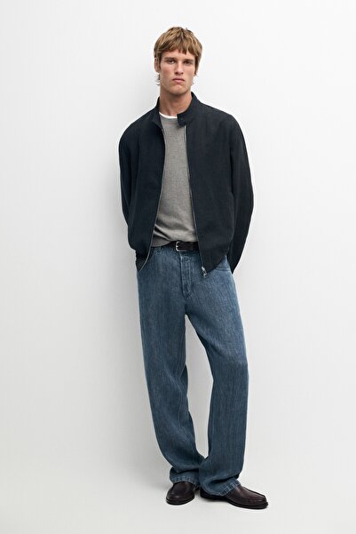 Massimo Dutti %100 keten bant yaka ceket