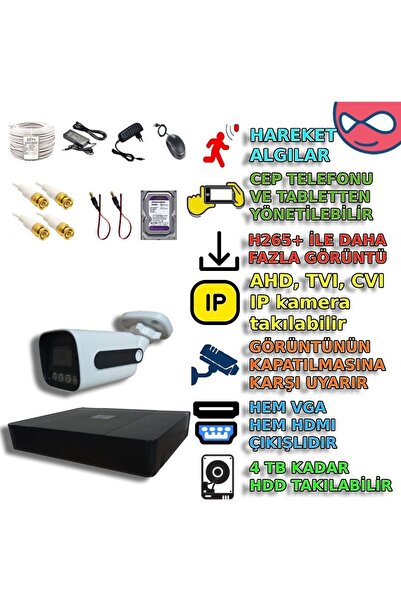 XM Pro 5MP Akıllı Gece Görüşlü Güvenlik Kamera Sistemi
