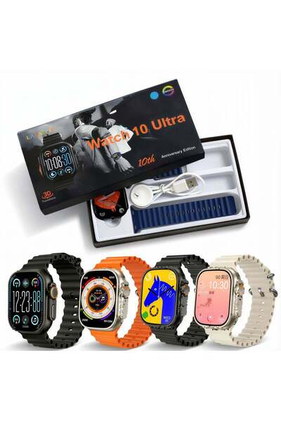 hey Smartwatch Watch 10 Ultra cu interfață 3D, ecran de 4.5x3.5 cm, încărcare...