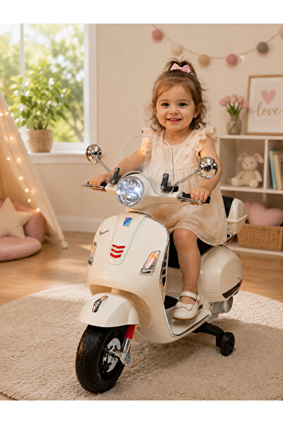 TOY CAR ORJİNAL VESPA AKÜLÜ MOTOR 3-6 YAŞ