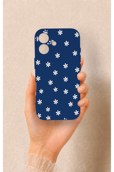 Vip Case iPhone 17 Uyumlu Mini Papatya Desenli Silikon Kılıf
