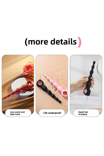 Byzon Şarjlı Boncuk Tasarımlı Anal Vibratör | 10 Titreşim Modu | USB Şarjlı | Su Geçirmez | Pembe
