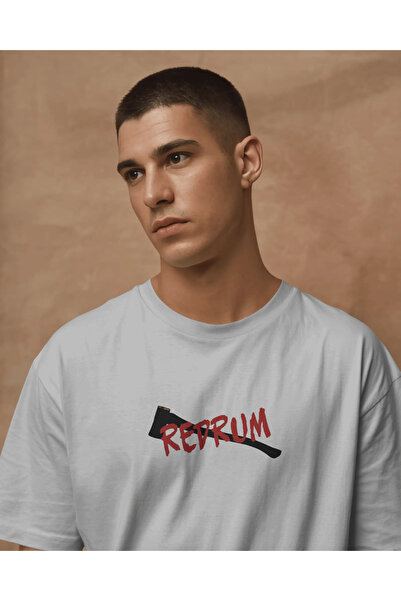 buzagi tasarım ürünleri Redrum the Shining Unisex White Regular T-Shirt