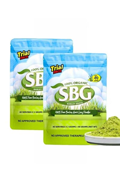 SBG مسحوق عشب الشعير العضوي النقي 80 جرام قطعتان 100% طبيعي مزروع في أستراليا...