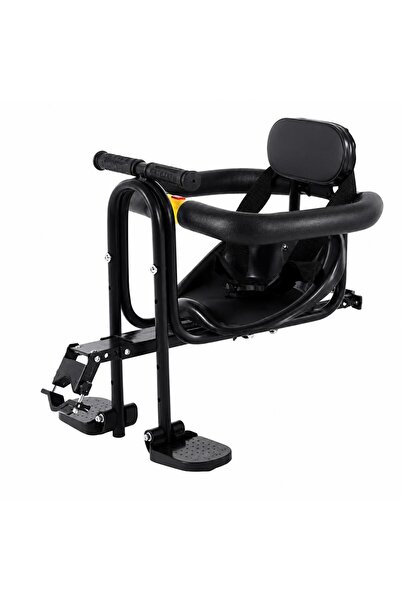 valkyrie Front Bicycle Child Seat Foldable with Foot Pedal and Handlebar with...