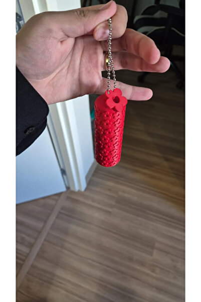 DU&ER Flower Themed Lipstick and Lip Balm Holder Keychain Carrier Case