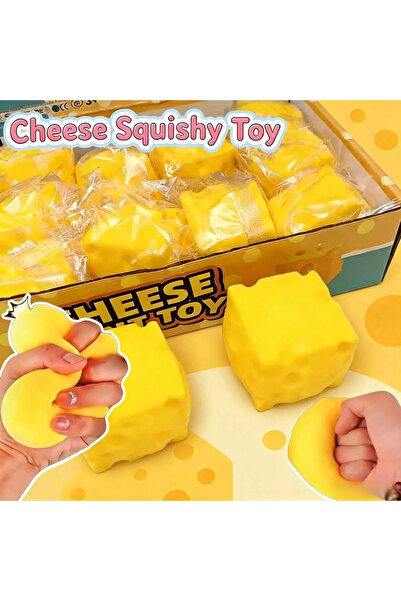 ANGELSS JEWELLERY Peynir Squishy Cheese Squishy Sukuşi Peynir Sıkma Oyuncağı Stres Azaltma Yavaş Yükselir Slow Rising 1 Adet