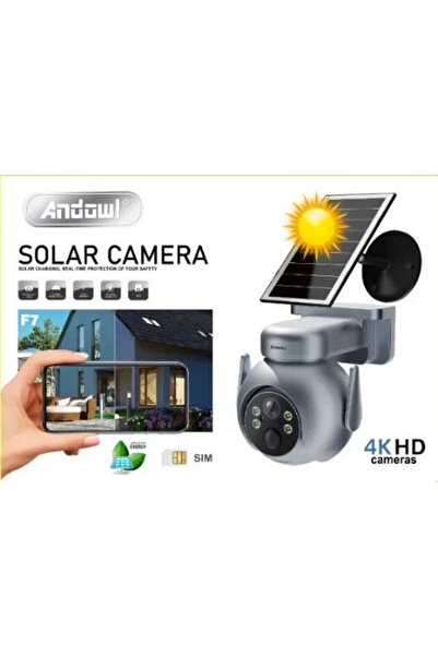 Andowl F7 IP Κάμερα Παρακολούθησης Wi-Fi 4K Αδιάβροχη Με Μπαταρία Γκρι
