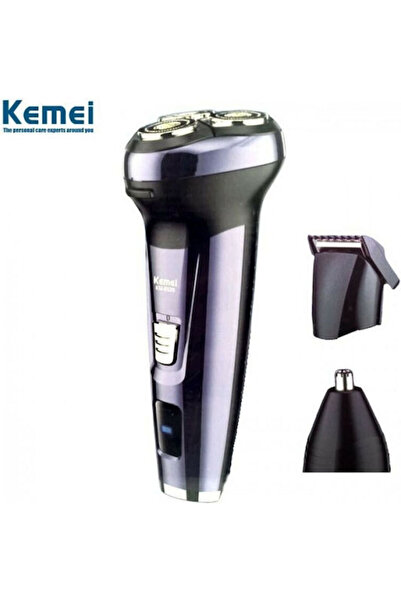 Kemei KM-6539 Περιστρεφόμενη Ηλεκτρική Ξυριστική Μηχανή Προσώπου Επαναφορτιζό...