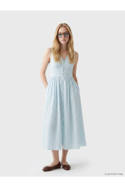 LC Waikiki Timeless Clothing & Timeless Choices Checkered Embroidered Waist-C...