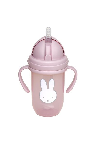Miffy Μπουκάλι με Λαβές και Καλαμάκι 260ml Ροζ KOKO