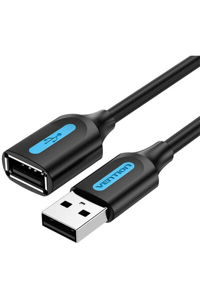 Vention Cablu prelungitor USB 2.0 tată-mamă CBIBG 1.5m PVC negru