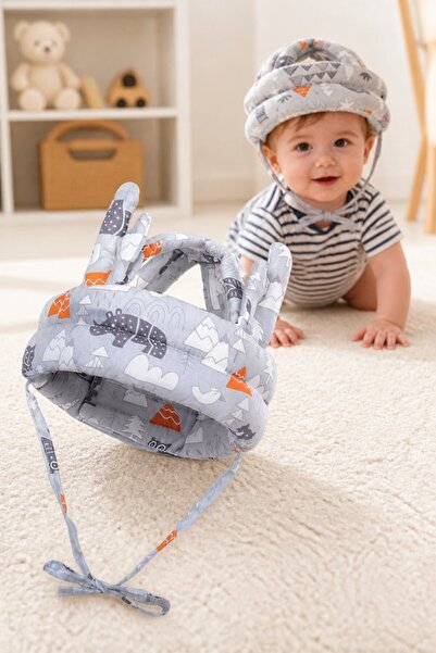 XIUWOO 1Pc Cotton Shockproof Head Protector Helmet Walking Crawling Adjustabl...