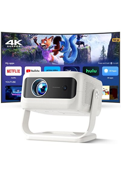 Wownect Mini Smart Projector 280 ANSI Lumens 4K Support Android 13.0 Projecto...