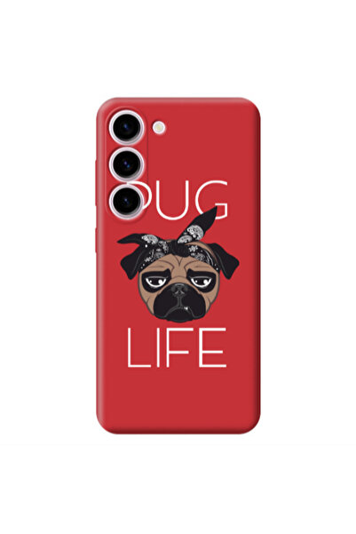 Other Samsung S23 Plus Pug Life Red Colored Silicone TPU Θήκη