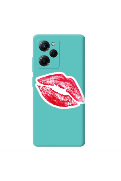 Other Xiaomi Poco X5 Pro Drooling Tongue Turquoise Colored Silicone TPU Θήκη