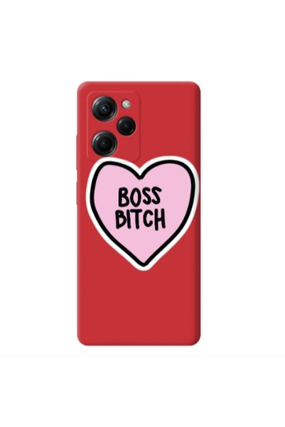 Other Xiaomi Poco X5 Pro Boss Bitch Red Colored Silicone TPU Θήκη