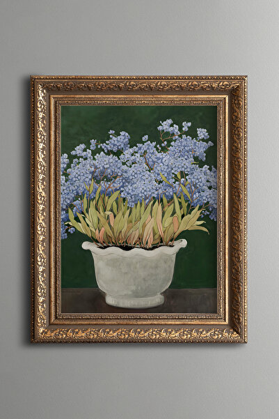 epiqart Forget-Me-Not Flower - Vintage Patterned Painting - Thick Model