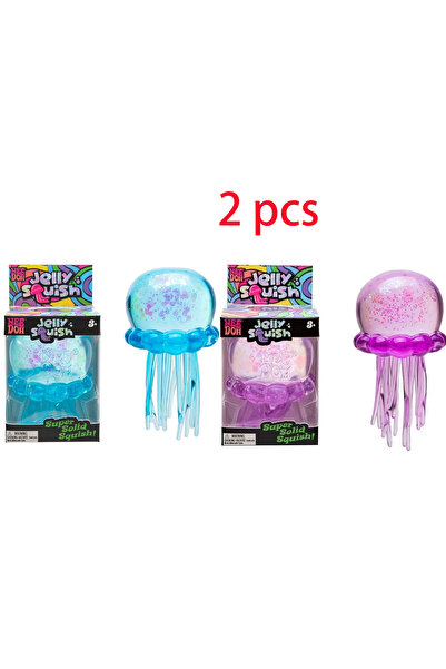 Needoh Jelly Squish Jellyfish Fidget Toy - Super Solid Squish Stress Relief S...