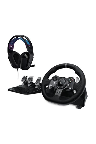 logitech Volan de curse G920 cu pedale pentru Xbox/PC + Căști G335, Negru