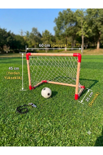 Masal Oyuncak Ahşap Mini Çocuk Futbol Kalesi