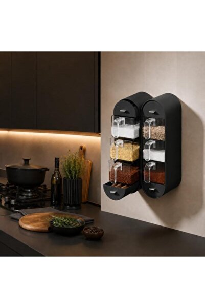 PANJI Gray Special Design, 5 Drawers, Leak-Proof, Spoon Holder, Spice Rack Se...