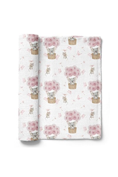 Bocioland Paturica mutifunctionala Koala Pink 110x110 cm ,tesatura din fibre ...