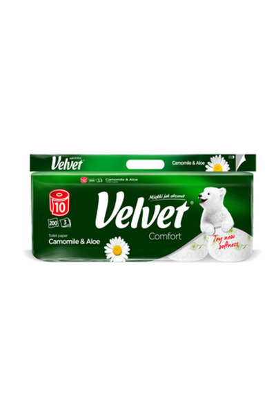 Velvet Papier toaletowy Velvet, 200 foi, alb, 3 straturi
