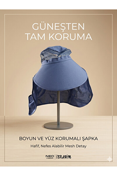 ASLANKAR Yazlık fötr şapka ense korumalı kafa havalandırmalı. Geniş siperlikl...