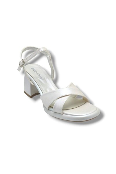 ERBAY 405-26 Skin Leather Cross Strap Thick Heel Anatomical Women's Sandals (...