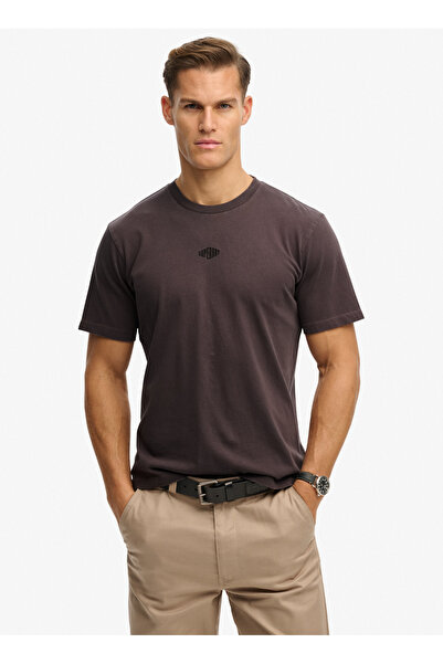SUPERDRY Kahve Erkek Logo Baskılı T-Shirt