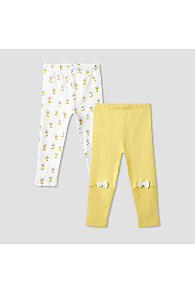 Juniors Girls Leggings - Cotton - Elasticated - Set of 2