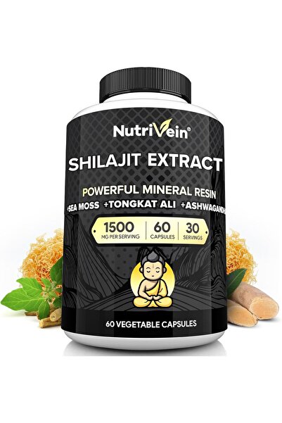 nutrivein Premium Himalayan Shilajit with Irish Sea Moss Tongkat Ali 1500 mg ...