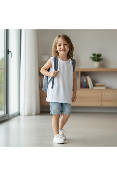 BONBON Children's White Color Tshirt Cb1038