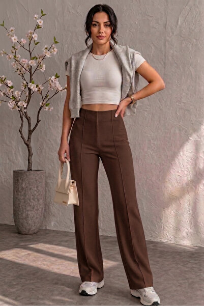 Paws & Pixels Women's High Waist Palazzo Pants - Lycra Strengthening Crepe Fa...
