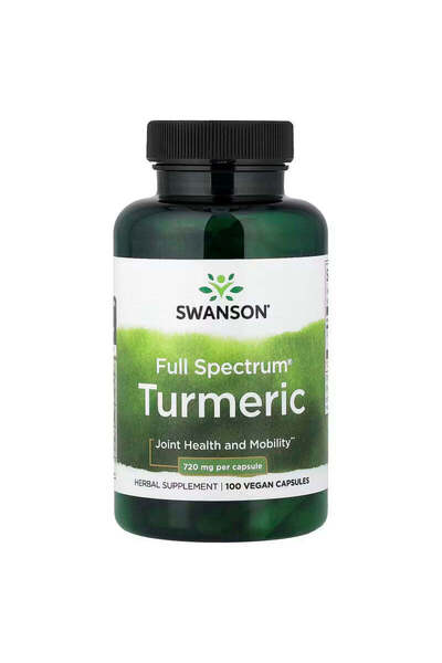 SWANSON Vitamins Full Spectrum Turmeric & Curcumin Antioxidants 720 Mg 100 Ve...