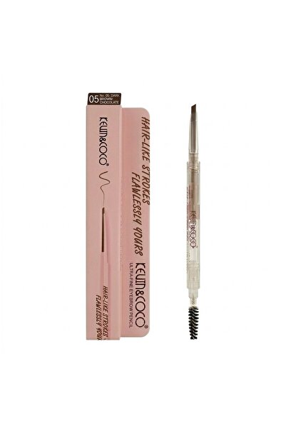 Flippy Creion de Sprancene cu Perie, Kevin&Coco, 2in1, 1.5 mm, Ciocolata