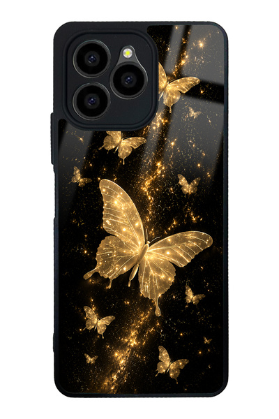 Spoyi Omix X6 Yellow Galaxy Butterfly Tasarımlı Glossy Telefon Kılıfı