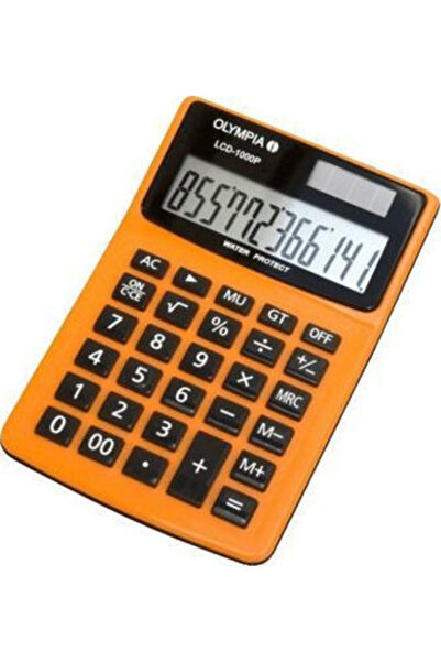 Olympia Калкулатор LCD-1000P, 12-разряден, в оранжев цвят, 1 брой, Код: 4685