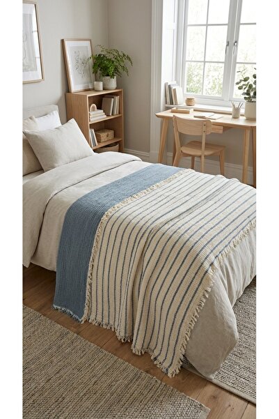 RH Rosehan 100% Cotton Striped Pattern 8 Layer Muslin Cover Quilt 180*220 Sin...