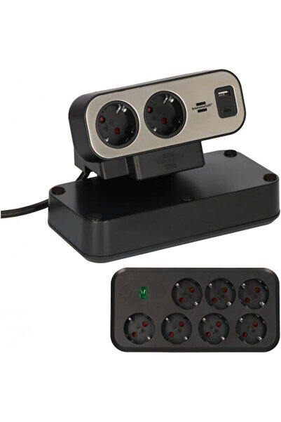 Brennenstuhl Πολύπριζο 9 θέσεων με 2 USB-A, 1 USB-C, διακόπτη και καλώδιο 2μ....