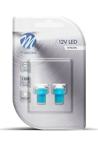 M-TECH Λάμπες Αυτοκινήτου & Μοτοσικλέτας BAX B8.5D LED Κόκκινο 12V 0.24W 2 τε...