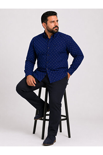 ANNEX Large Size Cotton Long Sleeve Men's Shirt