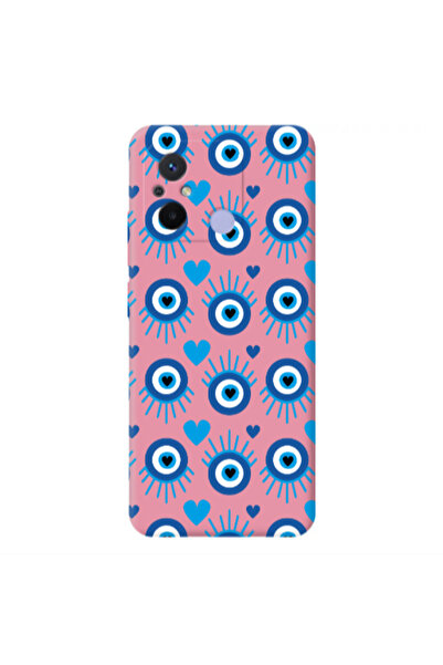 Other Xiaomi Redmi 12C Heart Eye Pink Colored Silicone TPU Θήκη