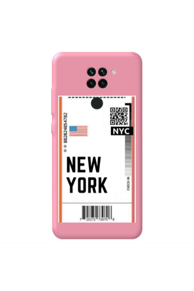 Other Xiaomi Redmi Note 9 New York NYC Pink Colored Silicone TPU Θήκη