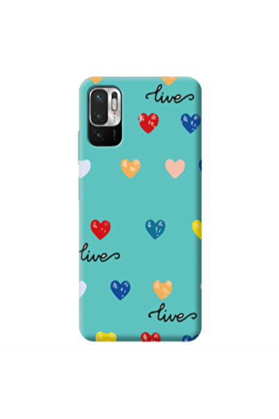 Other Xiaomi Redmi Note 10 Pro 5G Heart Lives Turquoise Colored Silicone TPU ...