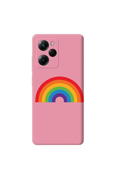 Other Xiaomi Poco X5 Pro Rainbow Mini Pink Colored Silicone TPU Θήκη