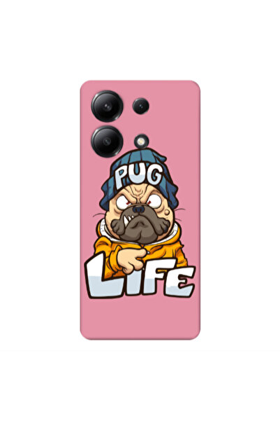 Other Xiaomi Redmi Note 13 4G Pug Life 2 Pink Colored Silicone TPU Θήκη
